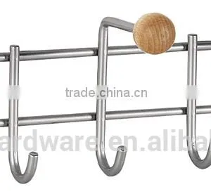 Decorative Metal Wall Mount Key Rack Coat Hat Clothes Hook Rack With Heavy Duty Hanger Hook thumbnail-1