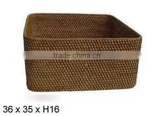 High Quality Rattan Basket Usable as Table Drawer thumbnail-1