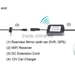 4.3inch Non Interference Touch Panel Wifi Car Dvr Bluetooth Mirror With Gps Reversing Camera thumbnail-5