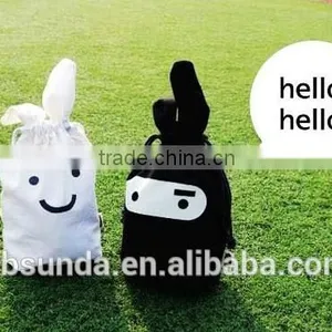 Printing Rabbit Shaped Good Quality Cheap Price Cotton Drawstring Bag thumbnail-4