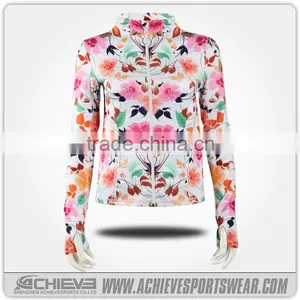Custom 2016 Hot Sale Yoga Ladies Jerseys Sublimatiion Printing Sport Yoga Wear thumbnail-3