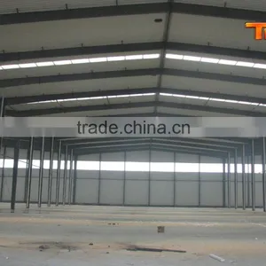 Prefabricated Welded H Steel and PPGI Tile Workshop thumbnail-2