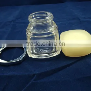 Square Glass Cream Jar, Cosmetic Glass Jar thumbnail-1