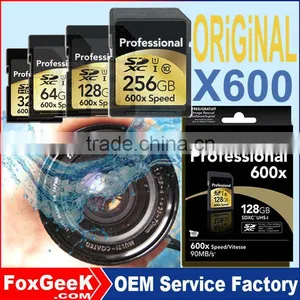 Original Professional 600X Speed SD Card 64GB Class10 UHS-3 SDXC Memory Card 32 128 256 GB Micro for IP CCTV Camera 4K Video thumbnail-1