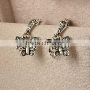 Handmade Latest Cute Girls Butterfly Earring Studs With Lot Of Gemstones thumbnail-3