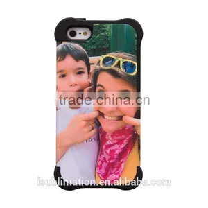 Plastic Pbone Cover With Aliminum Inserts for Iphone 5c thumbnail-1