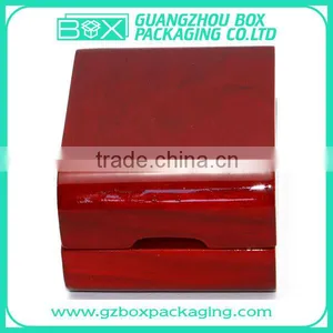 Red Small Square Wooden Box,Small Size Jewelry Packaging Box thumbnail-3