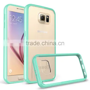 Soft Case Tough Slim Hybird TPU Frame+Acrylic Back Cover for Samsung Galaxy S7 S7edge IPhone6 6s 6Plus 6sPlus Clear Soft Case thumbnail-3