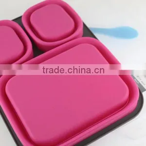 3 Compartments Microwave Bento Lunch Box Set For Kids Multifunctional Lunchbox thumbnail-6