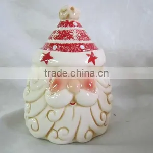 Ceramic Cookie Jar With Santa Clause Design thumbnail-1