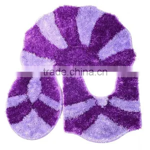 Microplush Soft Touch Durable Anti Slip Backing Shaggy Silk Polyester Carpet for Bath Room thumbnail-2