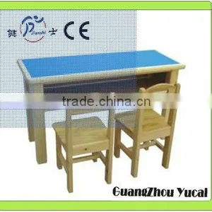 Children Wood Study Desk and Chair thumbnail-1