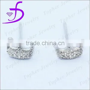 Elegant Design 925 Sterling Silver Jewellery Fashionable Design Ear Studs thumbnail-1