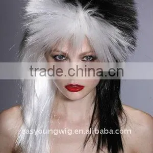 Cheap Synthetic Material and Wig Type , Crown Football Soccer Fans Wig thumbnail-2