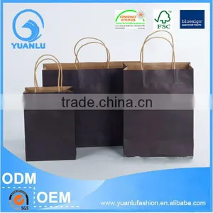 Wood Pulp Kraft Paper Printed Christmas Gift Recycle Paper Bag thumbnail-1