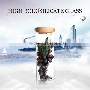 High Borosilicate Handmade Glass Storage Air Tight Food Container Jar for 1200ml thumbnail-1
