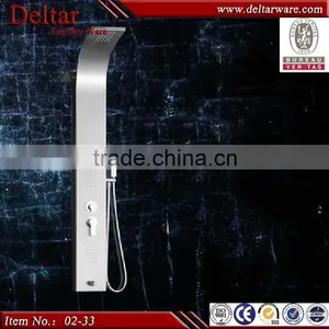Thermostatic Stainless Steel Shower Panel, Hairline Surface Chrome Finished, Wall Mounted Shower Panel thumbnail-1