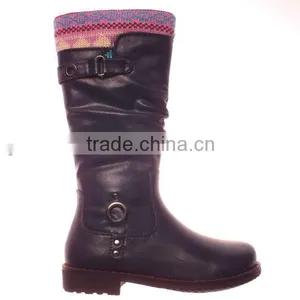 Trendy Knee High Boots for Girls With Strap and Buckle Decoration thumbnail-1