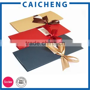Folding Handmade Gift Card Wedding Invitation Card With Ribbon thumbnail-5