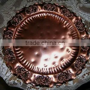 Solid Gregorian Copper Charger Plates and Wall Plates thumbnail-1