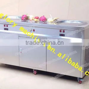 Commercial Pan Diamter 50c Rolled Fry Ice Cream Machine / Fried Ice Cream Machine thumbnail-3