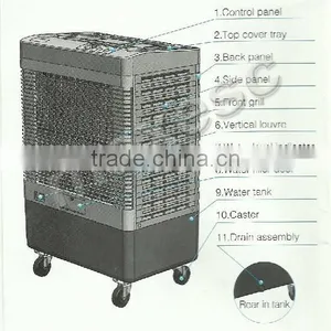 Down Discharge 3 Sides Cooling Pads Portable Desert Cooler Portable Air Cooler Without Freon thumbnail-1