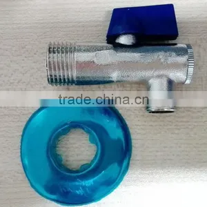 1/2"x3/8" 1/2"x1/2" Nickel Plated Brass Angle Valve With ABS Plastic Handle thumbnail-1