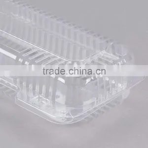 Duralock Clear Hinged Plastic Small Oblong Container, Clamshell Clear Take Out Food Box For Hotdog thumbnail-4