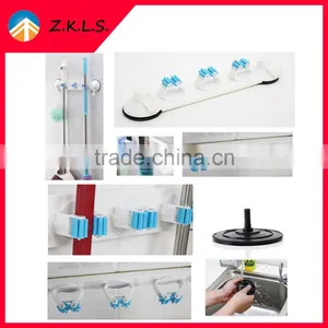 Bathroom Decroation Mop And Broom Plastic Holder With Sucking thumbnail-1
