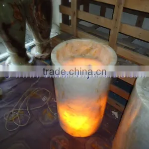 HOT SELLING BACKLIT ONYX PEDESTALS SINKS thumbnail-3
