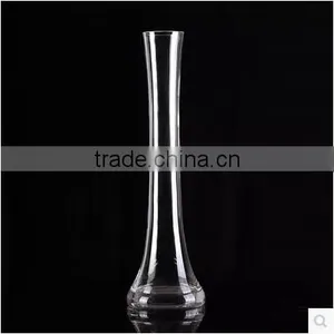 Long Neck Clear Glass Flower Vase for Home Decoration Table Centerpieces thumbnail-2