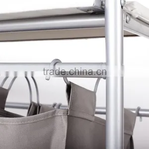 Vivinature 3 Bag Laundry Sorter With Folding Table thumbnail-5