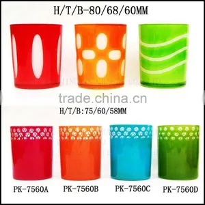 Luxury Hand Cut Black Colored Glass Candle Container thumbnail-3