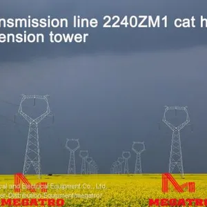 MEGATRO 220KV Transmission Line 2240 ZM1 Cat Head Type Suspension Tower thumbnail-1