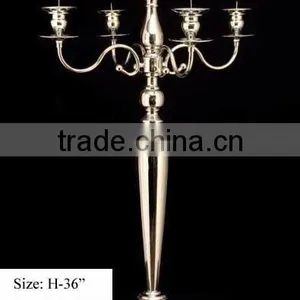WEDDING GOLD CANDELABRA /SILVER CANDELABRA / 5 ARM CANDELABRA thumbnail-1