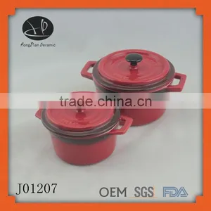 Ceramic Mini Casserole,mini Casserole Dish With Lid,stoneware Bowl With Lid thumbnail-1