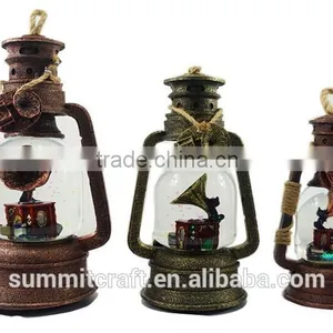 Lantern Lights Resin Antique Mini Phonograph Antique Snow Globes thumbnail-2