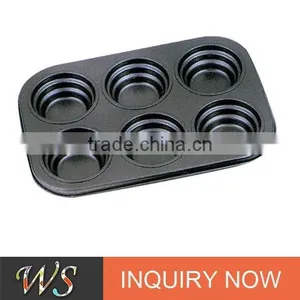 WS-D0628 6 Cups Carbon Steel Cake Pan thumbnail-1