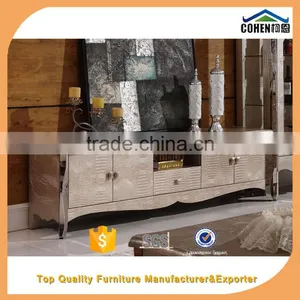 Hot Selling Modern Stainless Steel Legs MDF Panel tv Stand Unit Set thumbnail-1