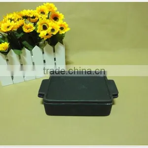Wholesale Daily Use Square Black Porcelain With Lid Ceramic Bakeware thumbnail-4
