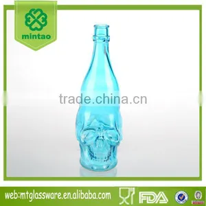 2016 Newest 37oz Blue Color Skull Glass Oil&vinager Bottle thumbnail-1