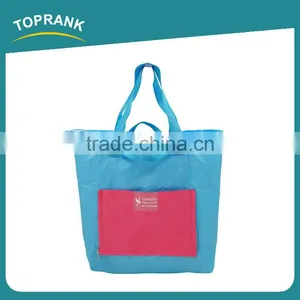 Toprank Eco-Friendly Polyester Pocket Foldable Travel Storage Bag Folding Tote Luggage Bag For Travel thumbnail-2