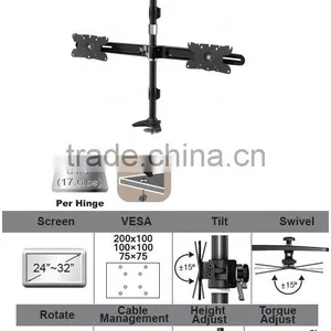 Aluminum Quad LCD Monitor Desk Mount thumbnail-1