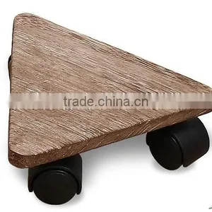 Modern Designwood Mat With Wheels for Your Flower Pot thumbnail-5