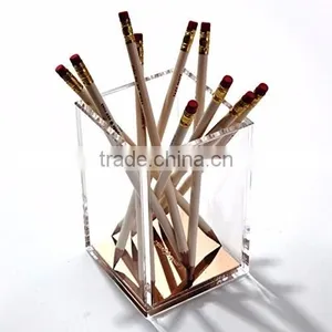 Custom2017 Wholesale Clear And Transparent Acrylic Office Pen Holder Handmade Pen Holder thumbnail-1