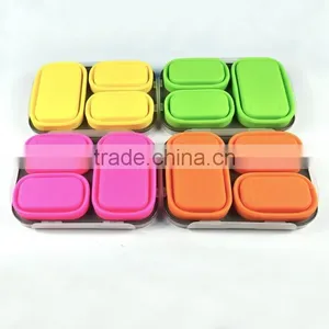 Silicone Food Storage Lunch Box Containers thumbnail-6