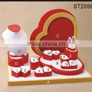 China Exhibitor Organizer for Shop Counter and Store Window Leather Jewelry Display Set thumbnail-4