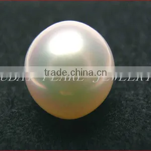 AAA 12-13mm White Round South Sea Pearl Without Hole thumbnail-1