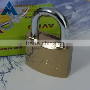 Cast Iron Padlock 2.3" Gold 3 Keys Security Lock Storage Locker thumbnail-1