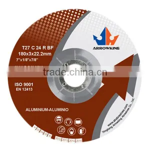 7"(180x3x22.2mm) Depressed Center Resin Bonded Reinforced Grinding Wheel For Aluminium thumbnail-1